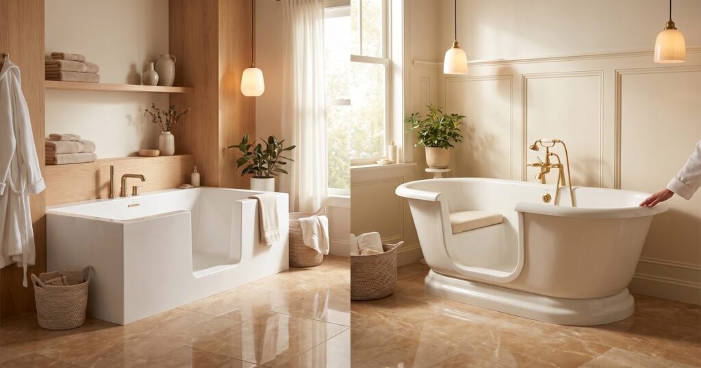 Kohler and American Standard walk-in bath comparison